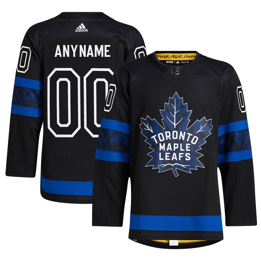 Men's Toronto Maple Leafs Black Authentic x drew house Alternate Custom jersey