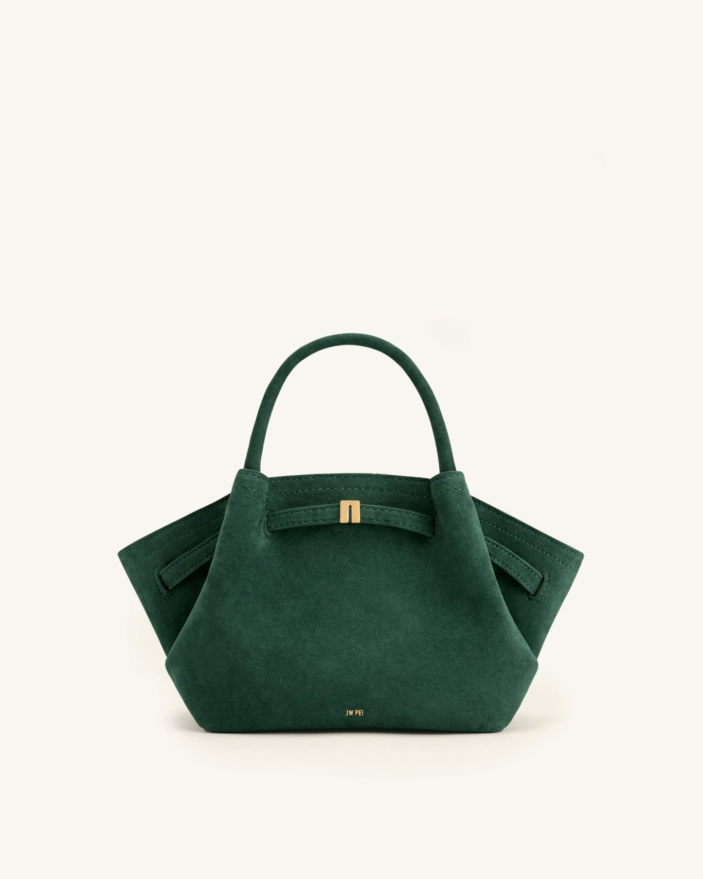 Hana Mini Faux Suede Tote Bag - Forest Green