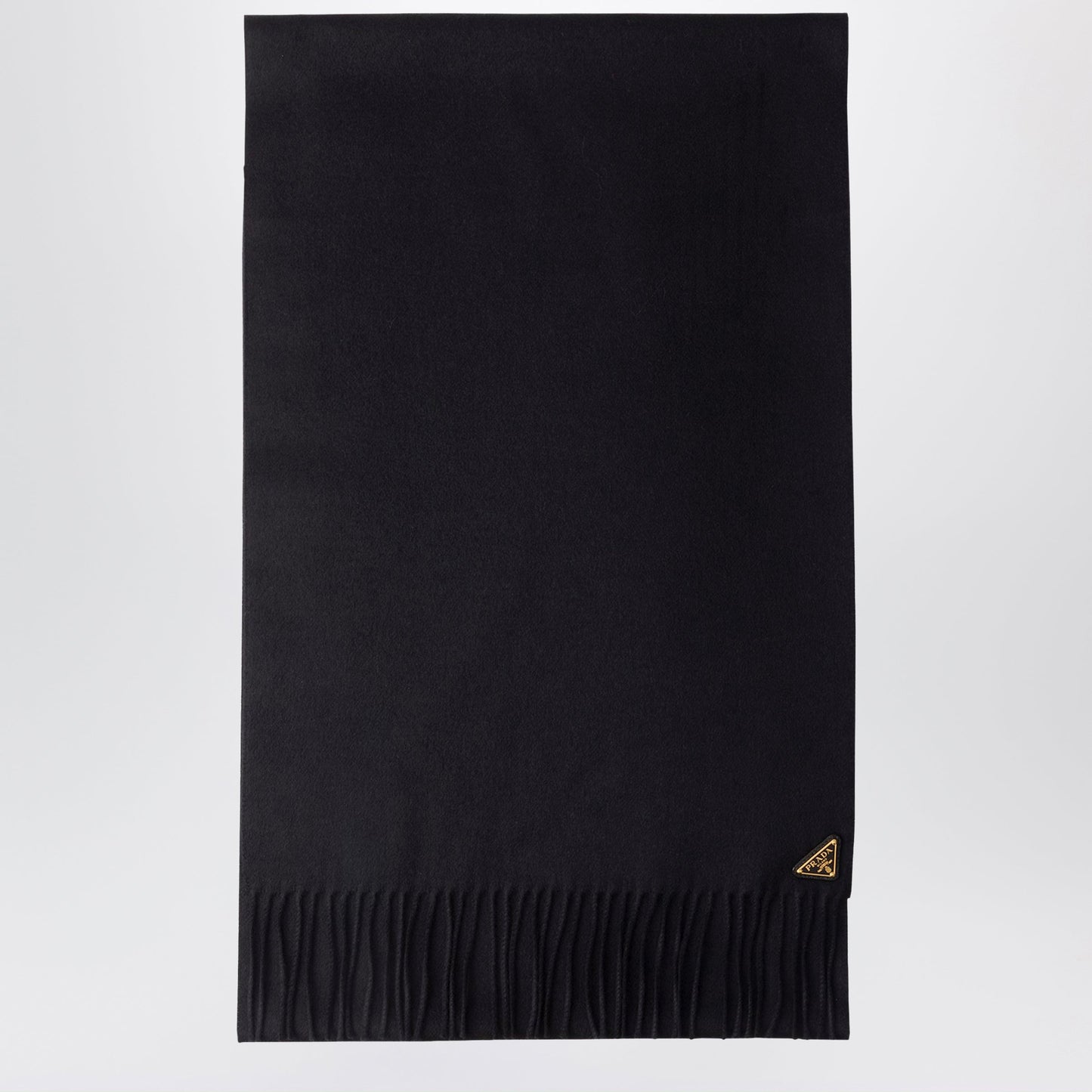 Prada Black Silk And Cashmere Scarf Women