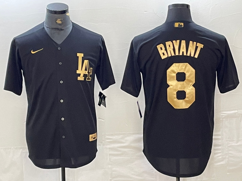 Men's Los Angeles Dodgers Kobe Bryant #8 Black Limited Player jersey