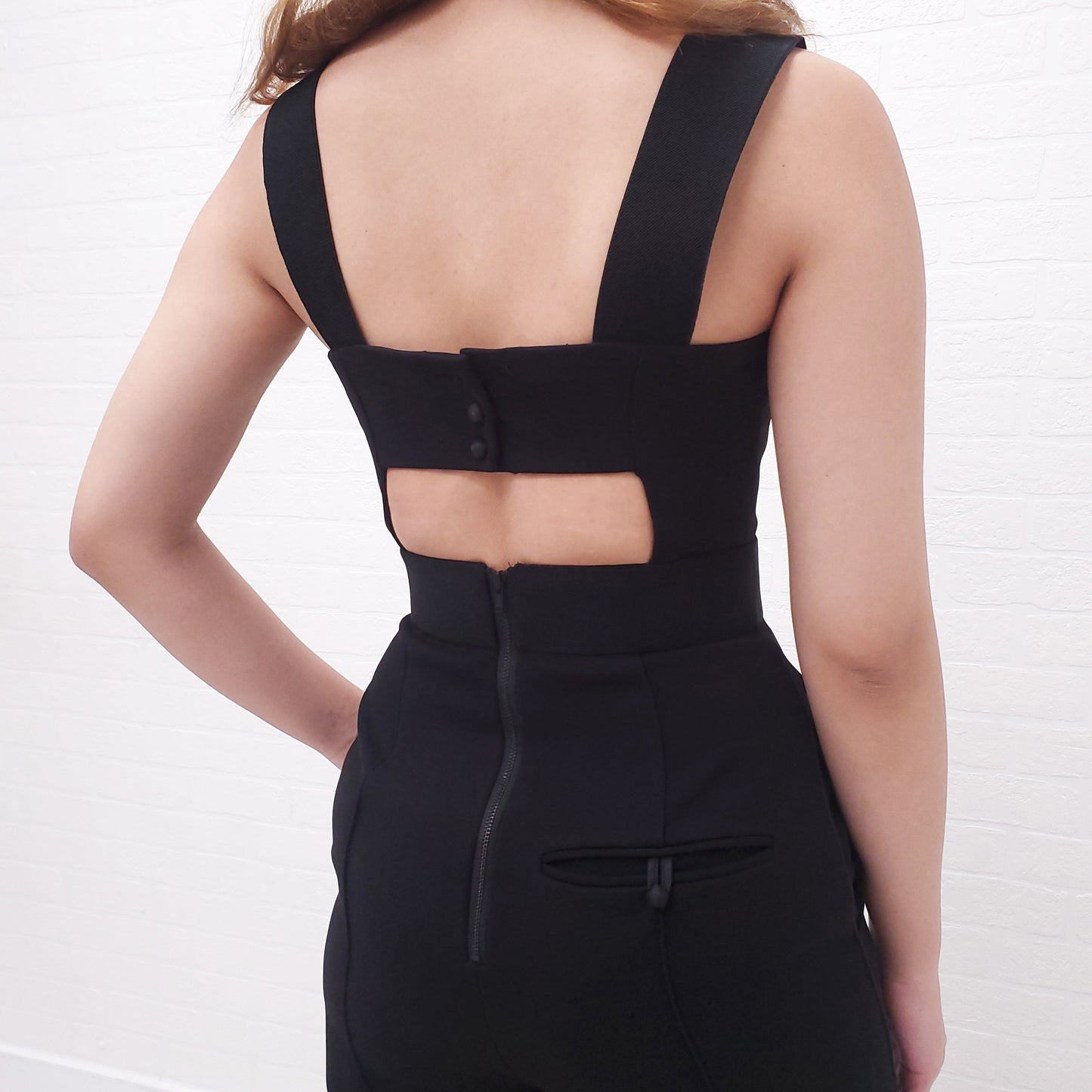 SELF-PORTRAIT BLACK JUMPSUIT - SIZE 2