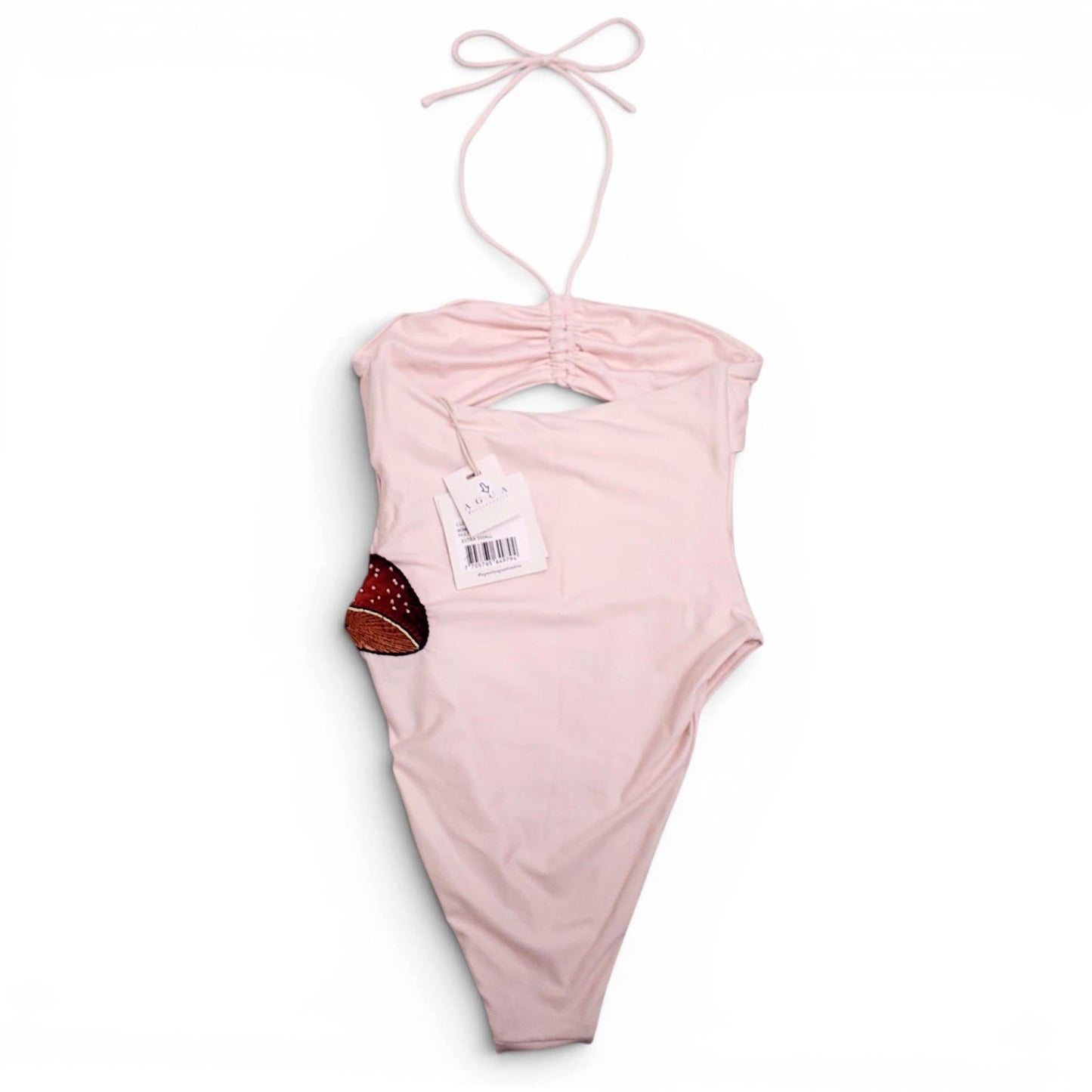AGUA BENDITA MUSHROOM PATTERNED SEQUIN ONE-PIECE SWIMSUIT - SIZE XS