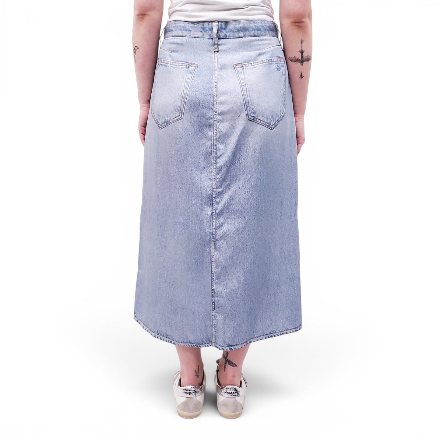 RAG & BONE TULIP LIQUID MIRAMAR MIDI SKIRT - SIZE 31