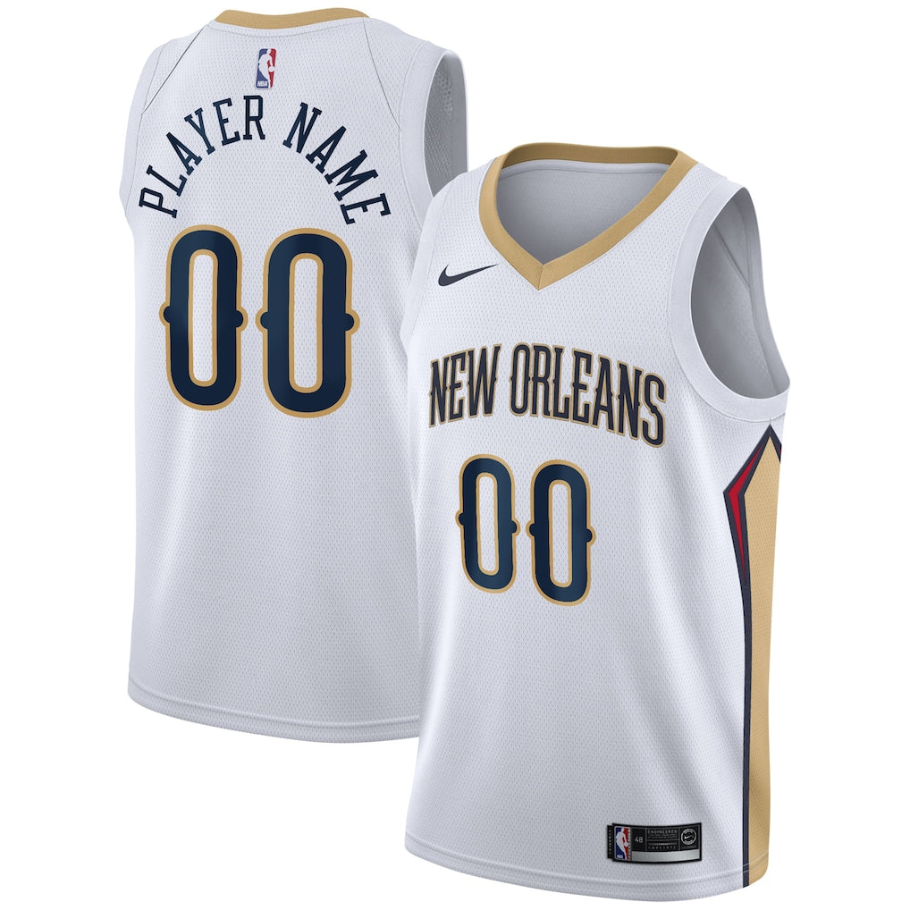 New Orleans Pelicans 2025/26 Swingman Custom Jersey - Association Edition - White