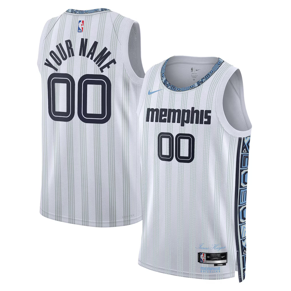Memphis Grizzlies 2025/26 City Edition Swingman Custom Jersey - White