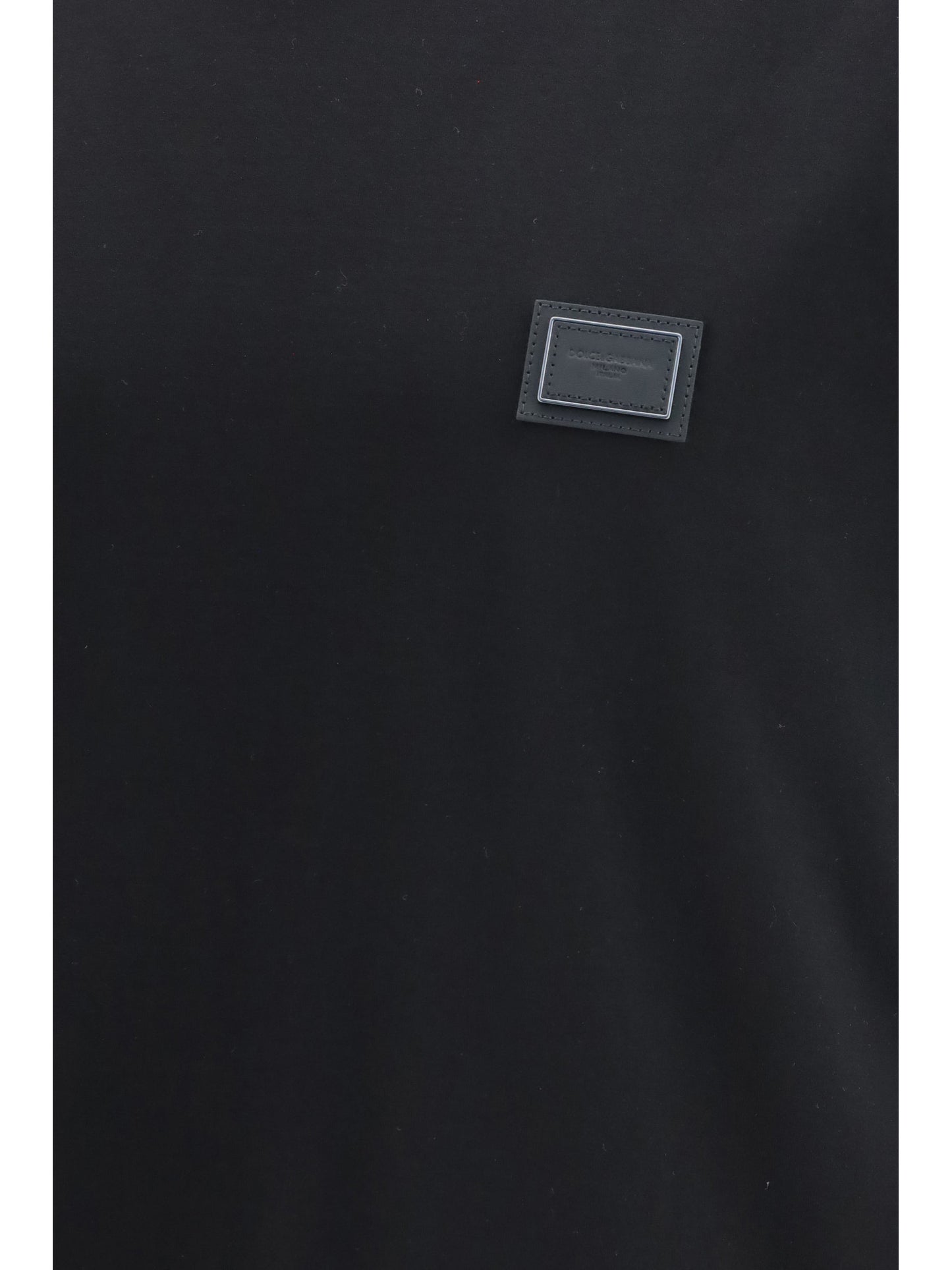Dolce & Gabbana Men Cotton T-Shirt With Logo Plaque