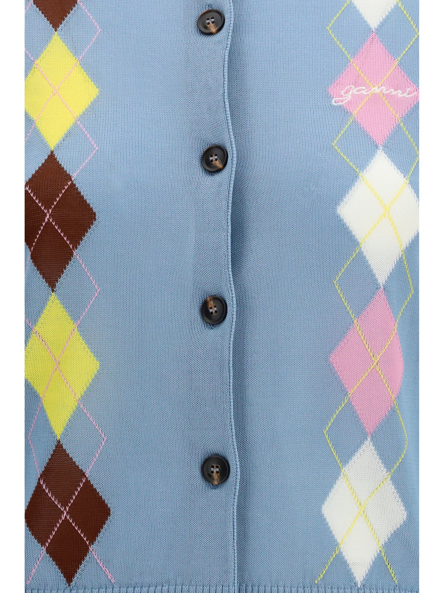 Ganni Women Diamond-Pattern Cardigan
