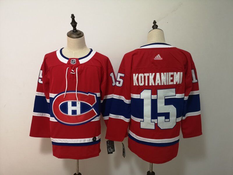 Men's Montreal Canadiens Jesperi Kotkaniemi #15 Red Player Game jersey