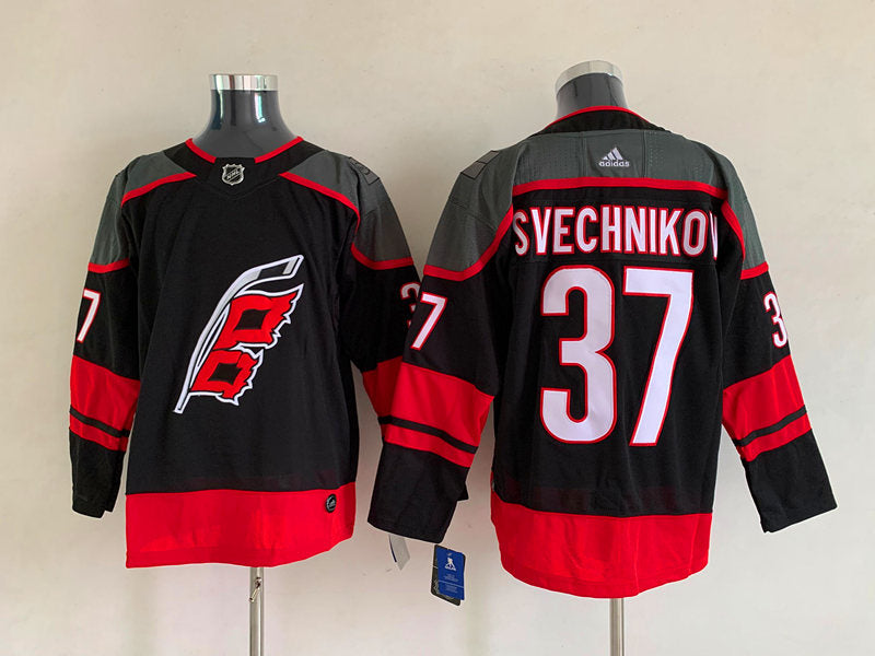 Men's Carolina Hurricanes Andrei Svechnikov #37 Black Home Breakaway Player jersey