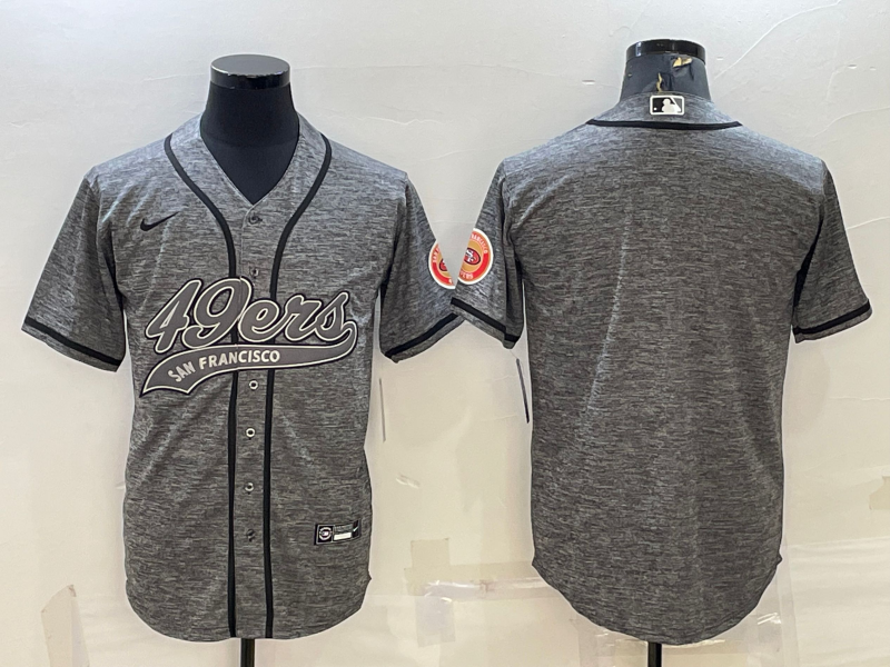 Men's San Francisco 49ers Gray Blank jersey