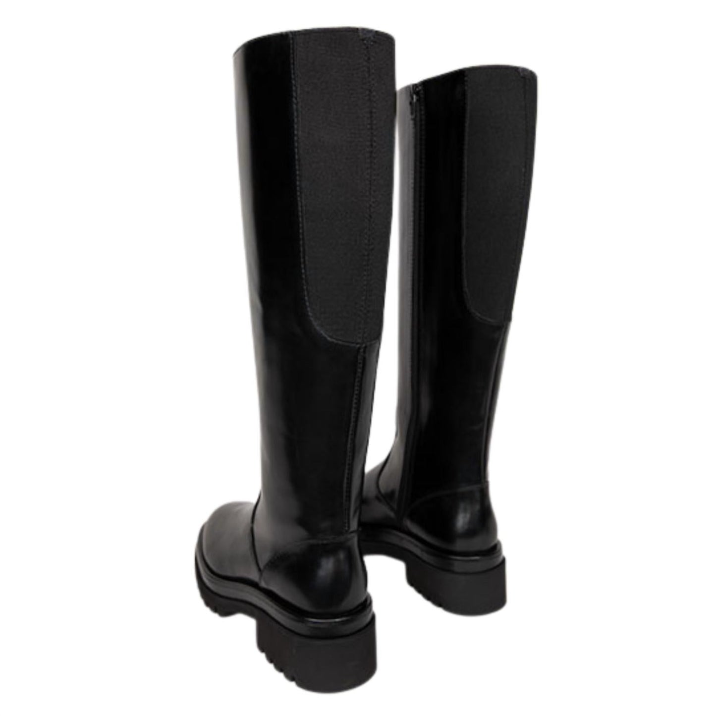 Women's Golva Leather Knee High Boots In Poncho Negro