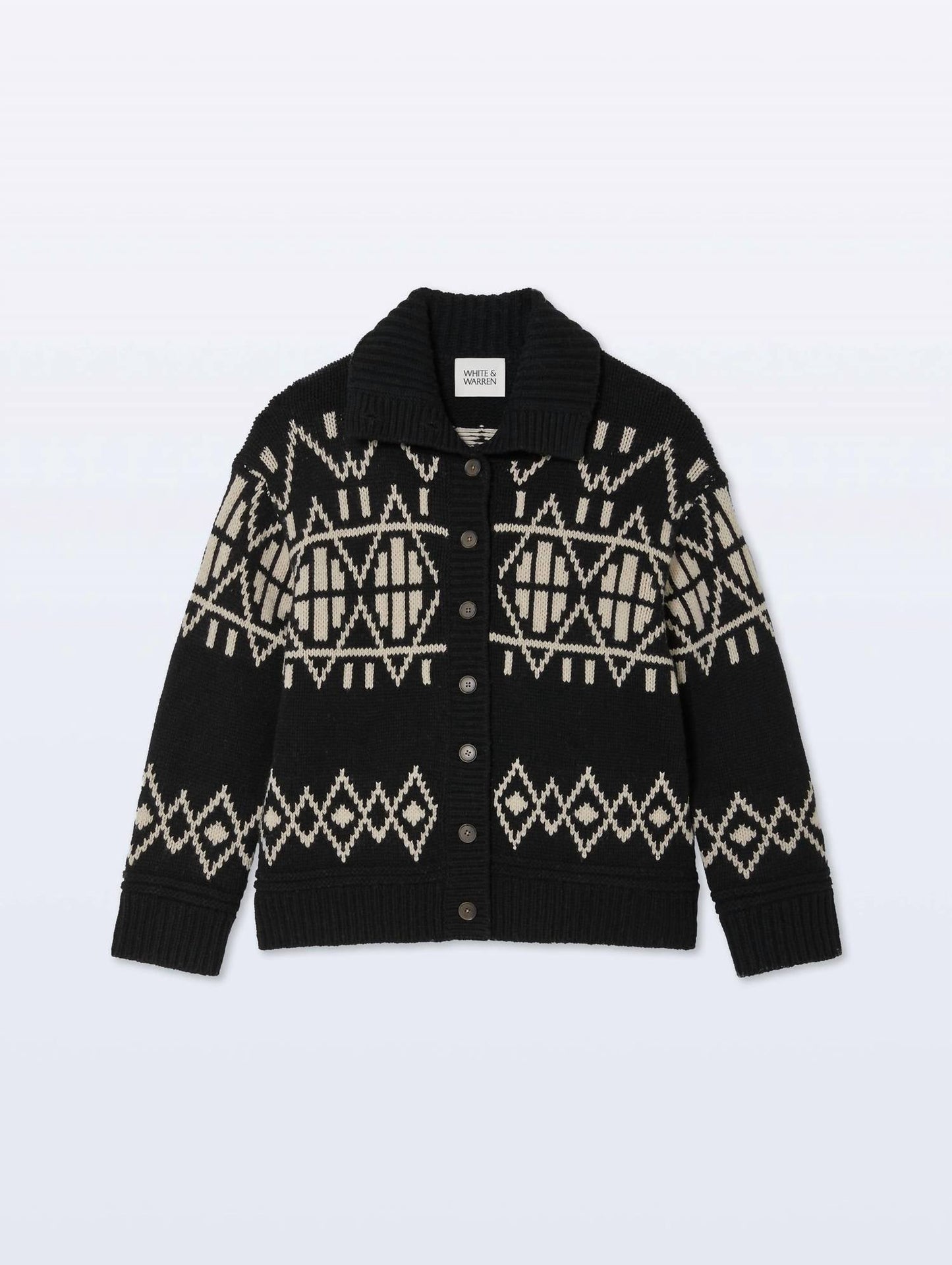 Fair Isle Jacket In Black Combo