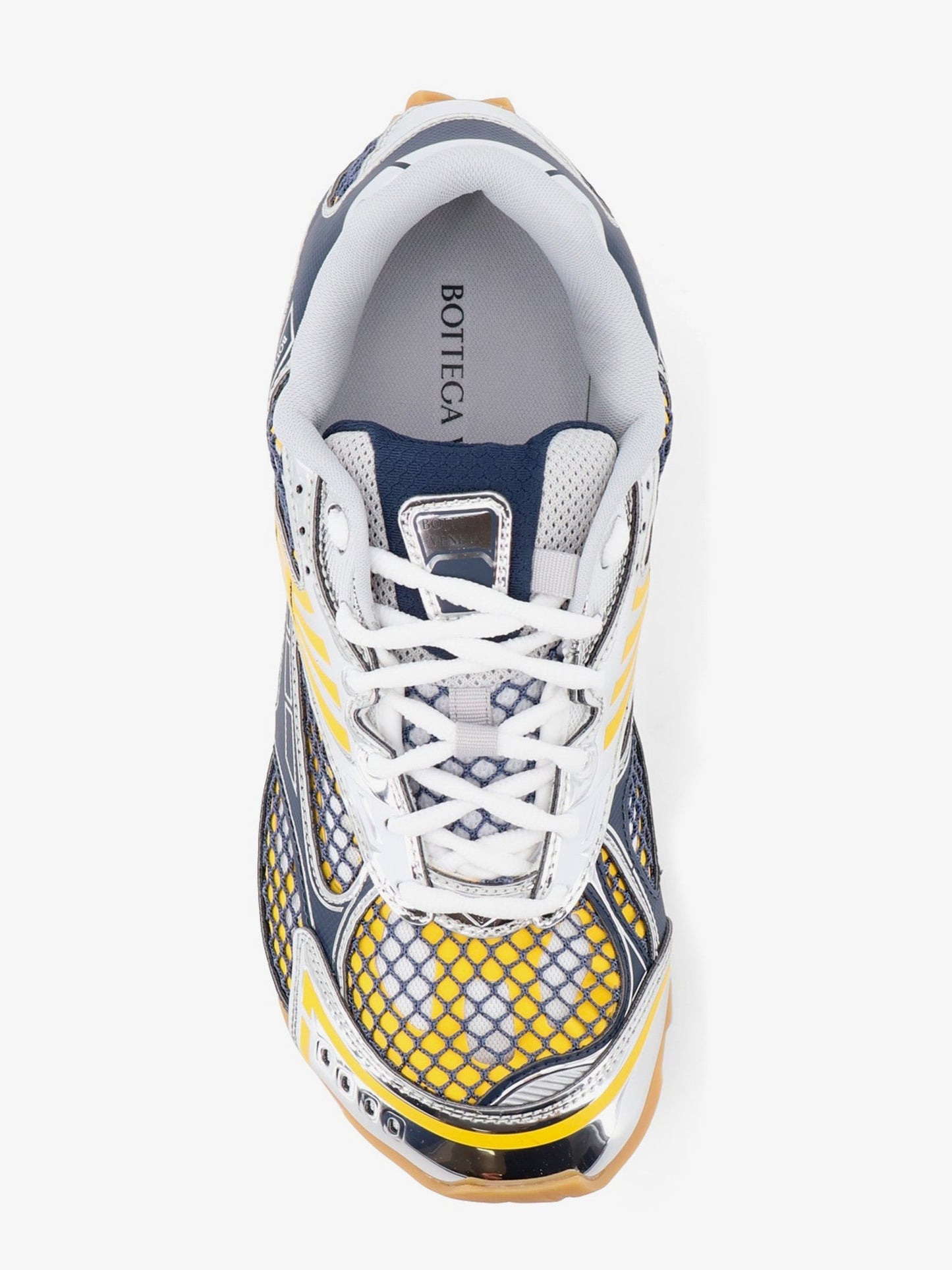 Bottega Veneta Men Orbit Mesh And Leather Sneakers