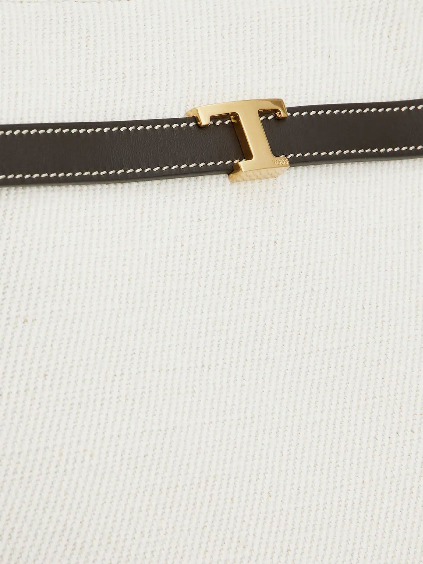 Tod's Women Tim Canvas And Leather Medium Shopping Bag