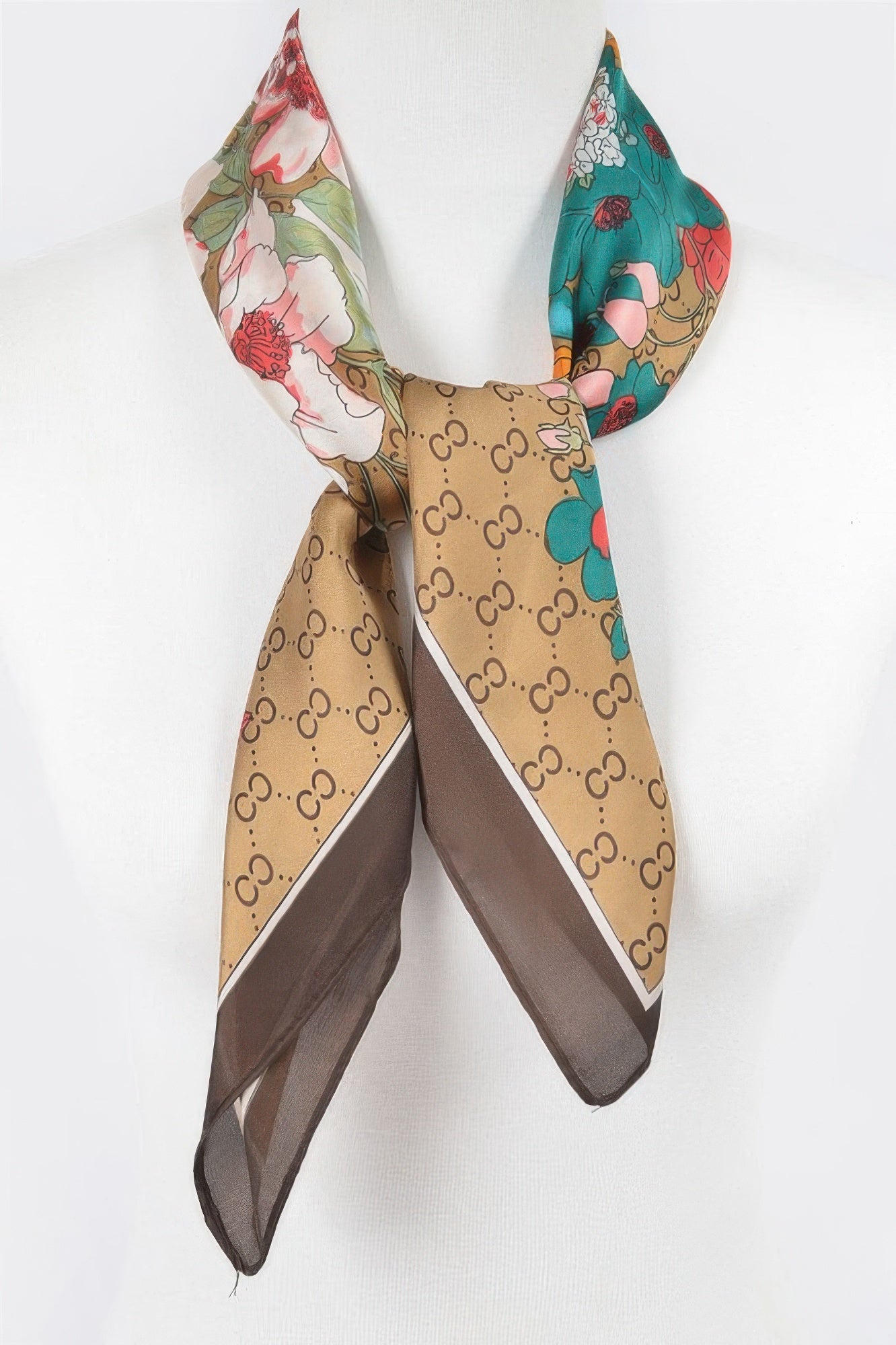 Luxe Multi Print Silk Scarf