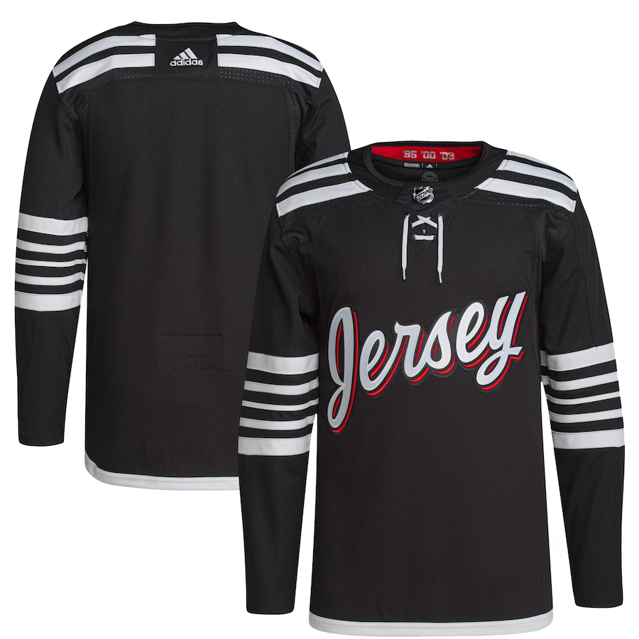 Men's New jersey Devils Black 2021/22 Alternate Primegreen Authentic Blank jersey