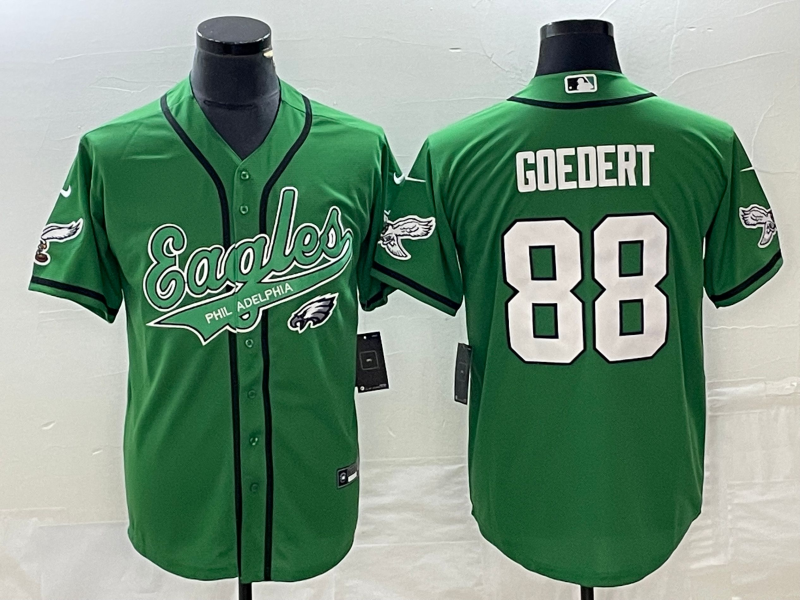 Men's Philadelphia Eagles Dallas Goedert #88 Kelly Green Game jersey Joint Edition