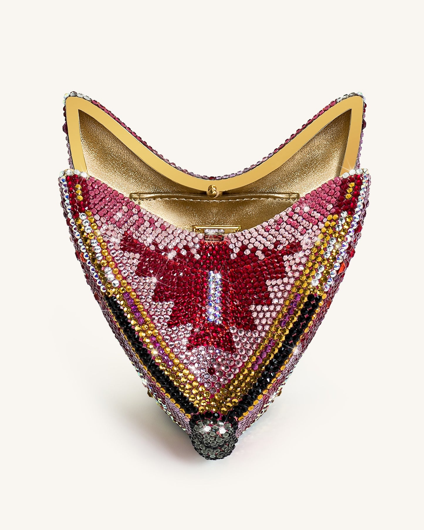 Paisley Crystal Butterfly Clutch - Multicolor