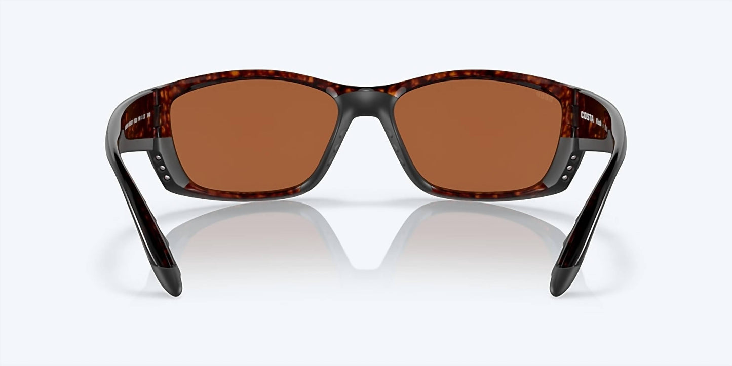 Men's Fisch Reader Rectangular Polarized Sunglasses In Tortoise/green Mirror