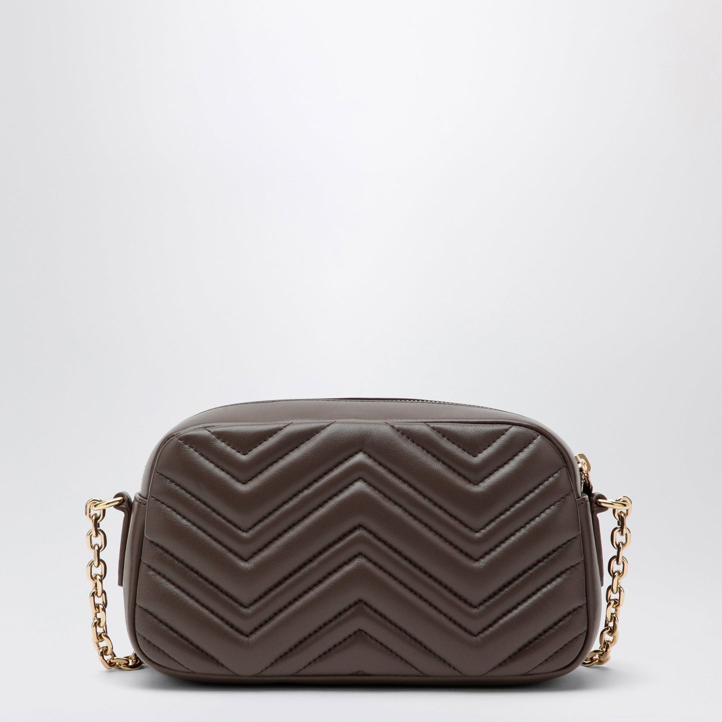 Gucci Small Gg Marmont Camera Bag In Taupe Nappa Leather Women