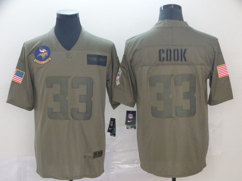 Men's Minnesota Vikings Dalvin Cook #33 Brown Game jersey