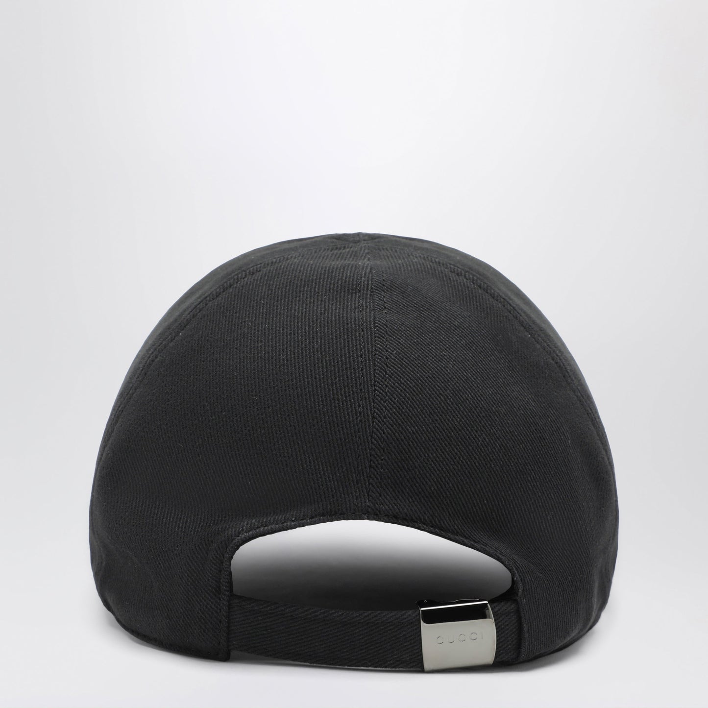 Gucci Black Cotton Baseball Cap With Embroidered Logo Men
