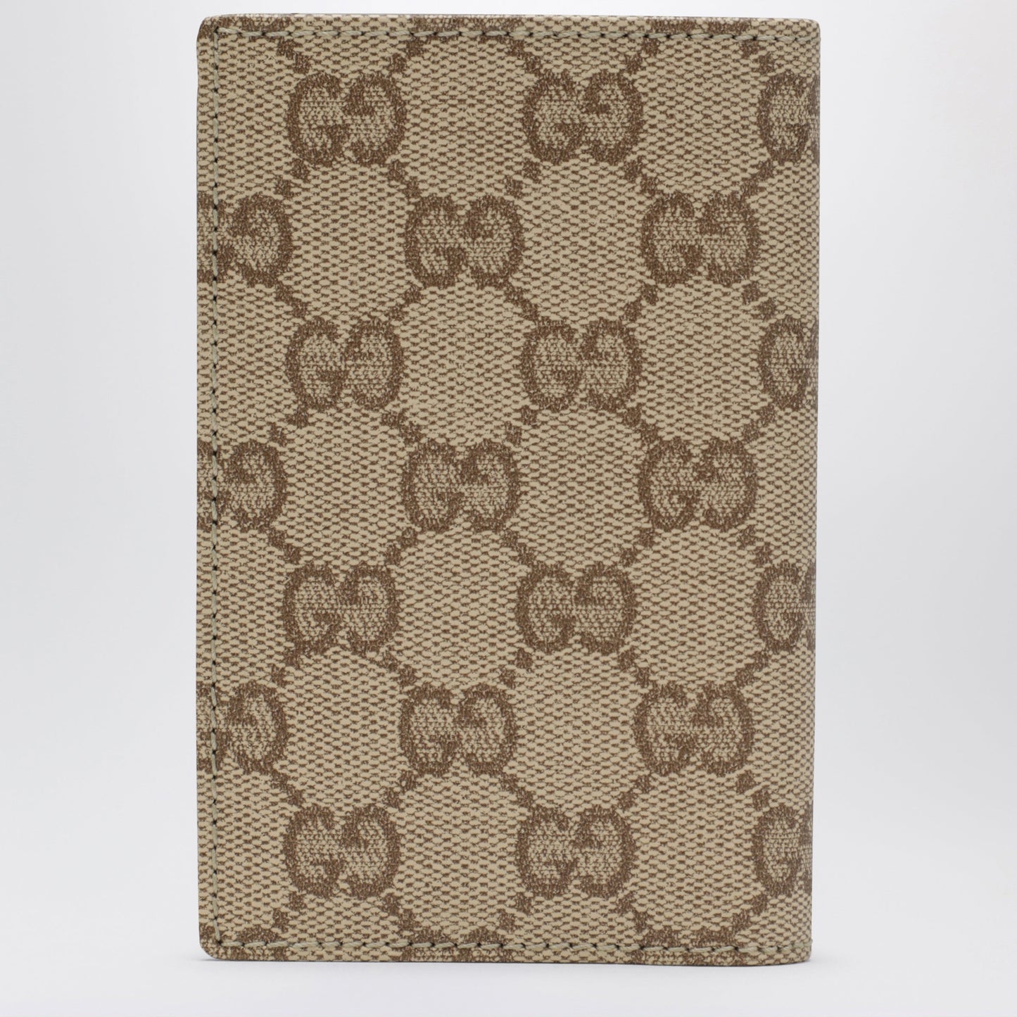 Gucci Essence Classic Card Holder In Sand Beige Gg Fabric Men