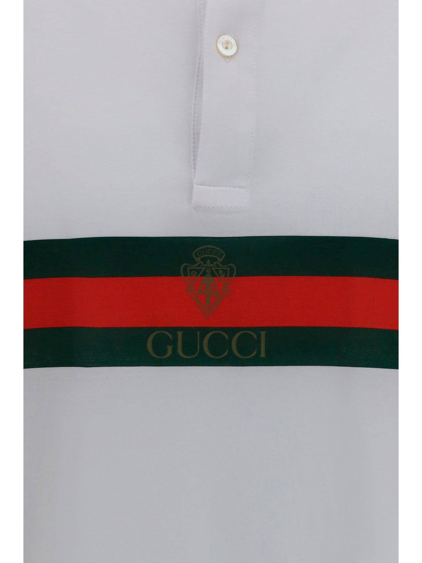 Gucci Men Cotton Jersey Polo Shirt With Web