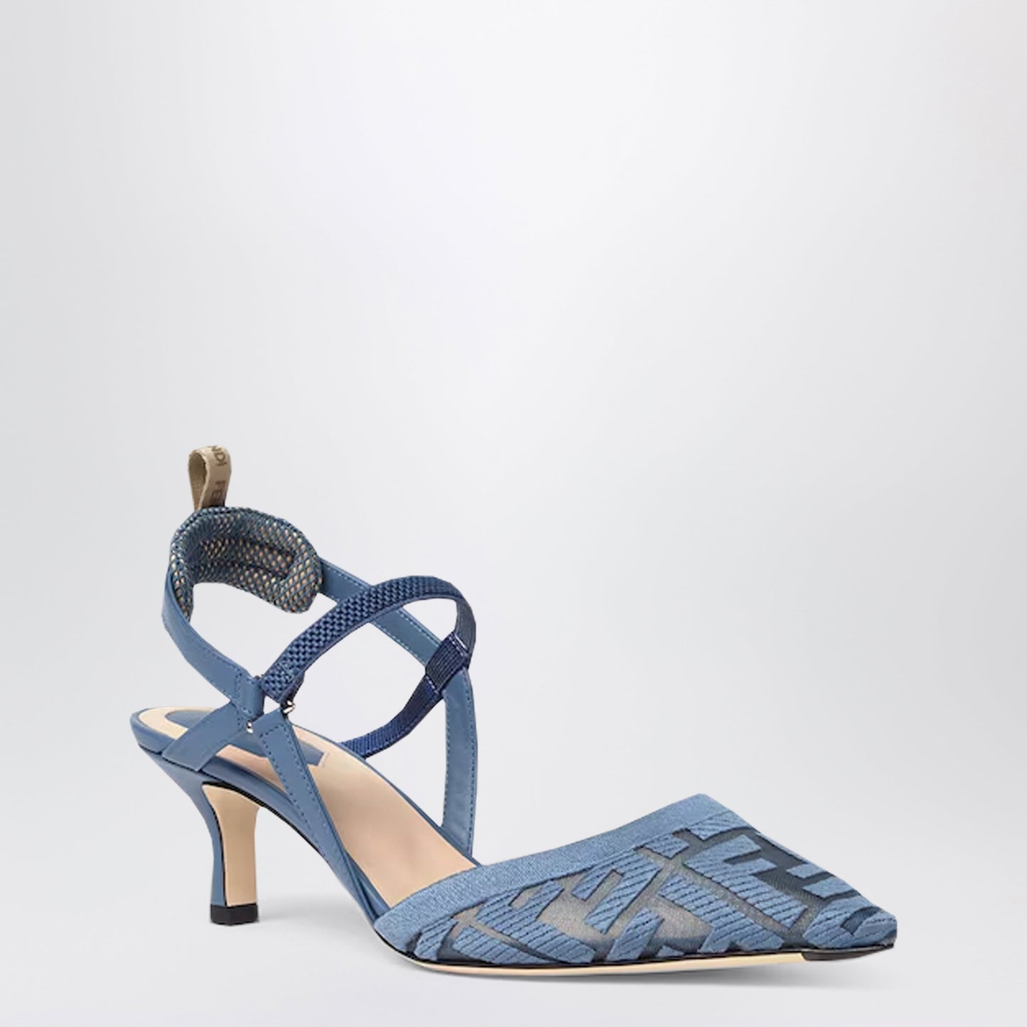 Fendi Light Blue Colibr㬠Lite Slingback Women