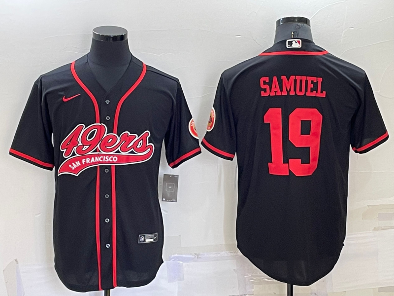 Men's San Francisco 49ers Deebo Samuel #19 Black Game Jersey1 Joint Edition
