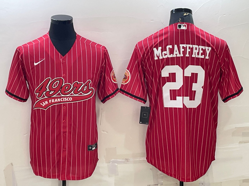 Men's San Francisco 49ers Christian McCaffrey #23 Red Game Player jersey Joint Edition