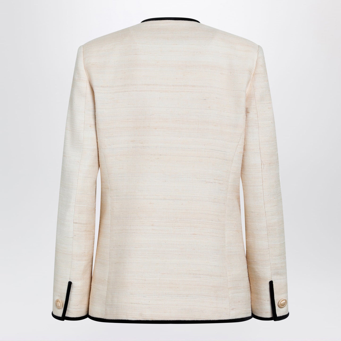 Valentino Milk-Honey Coloured Silk And Linen Jacket Women