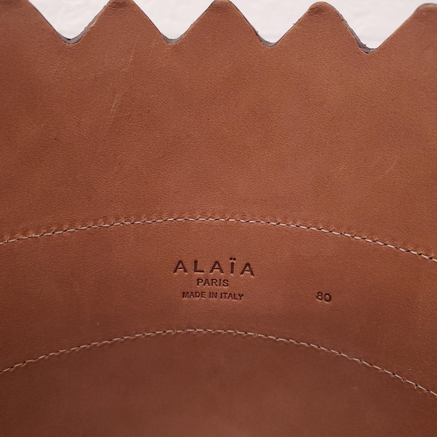 ALAÏA WIDE WAIST LEATHER BELT - SIZE 80