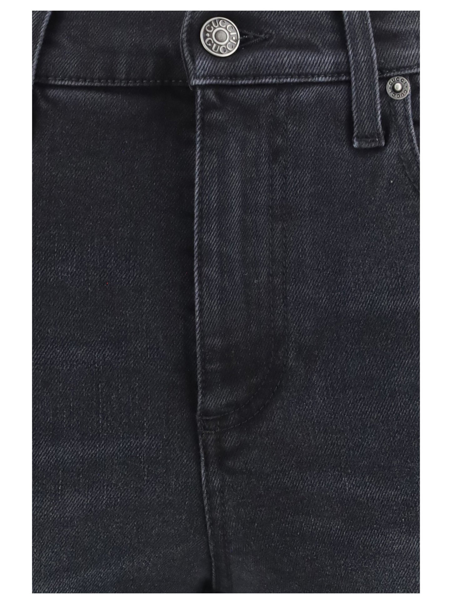 Gucci Women Skinny Washed Cotton Denim Jeans