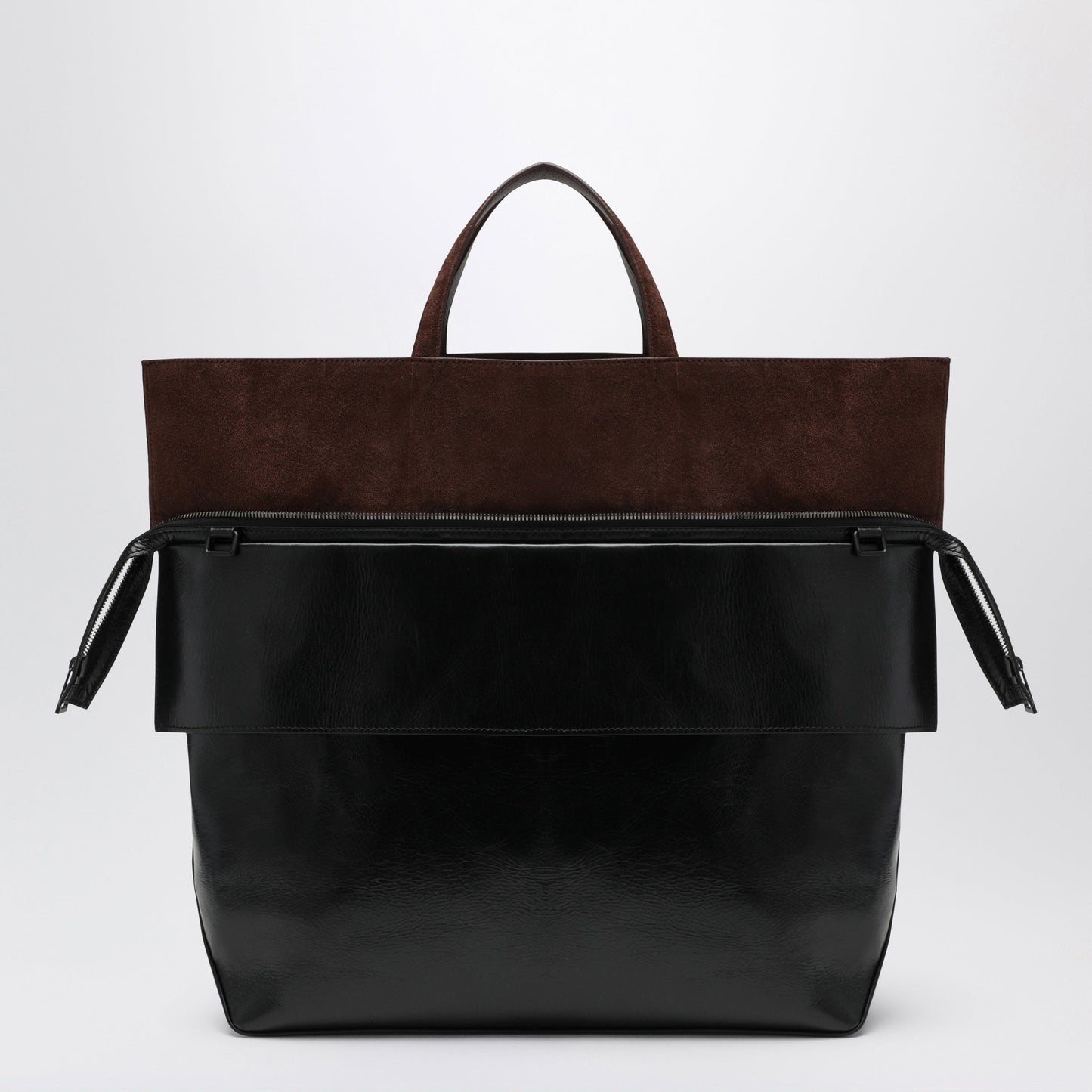 Loewe Large Switch Tote Bag In Black/Espresso Leather And Suede Men