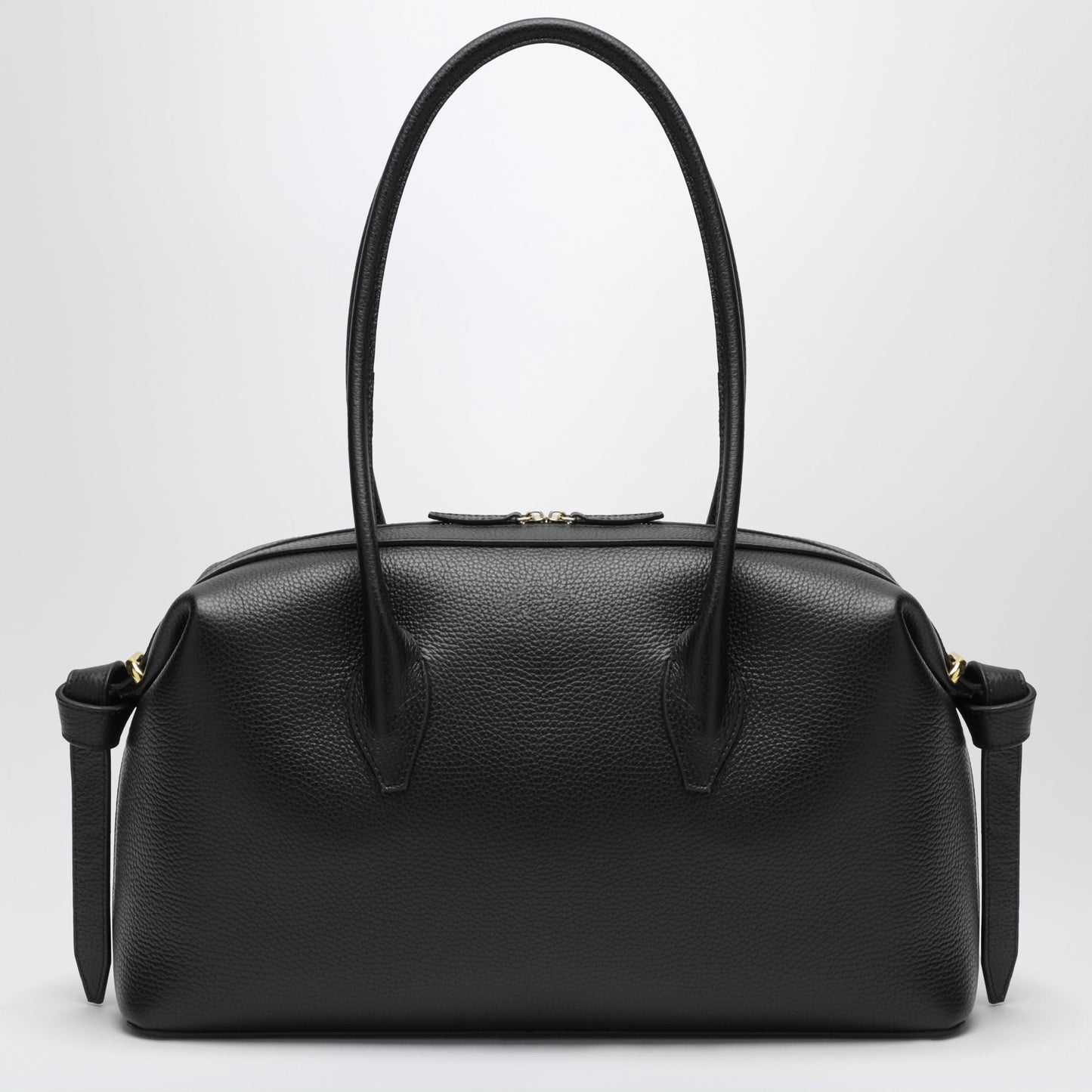 Yuzefi Brioche Duffle Bag In Black Pebble-Grained Leather Women
