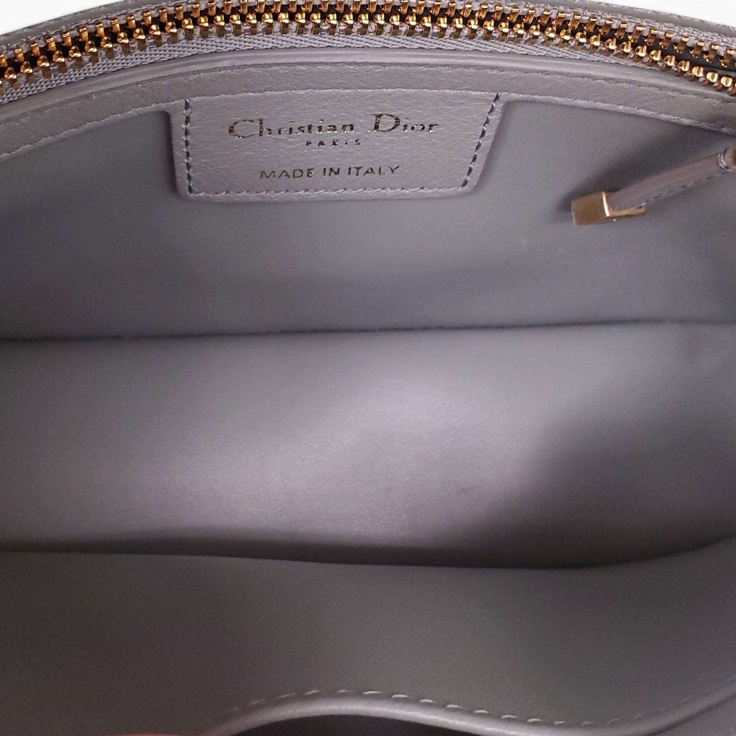 CHRISTIAN DIOR 2021 GREY MEDIUM DIOR CARO BAG