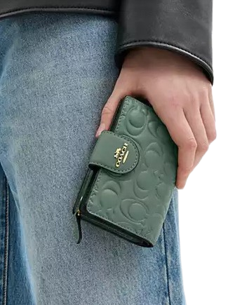 Coach Medium Corner Zip Wallet In Signature Leather