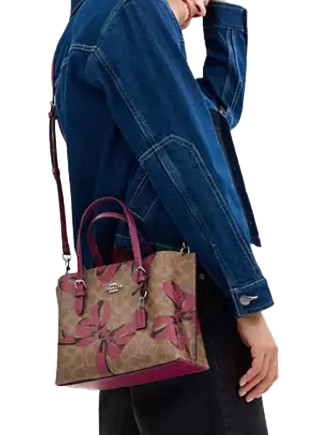 Coach Mollie Tote Bag 25 In Signature Canvas With Bow Print
