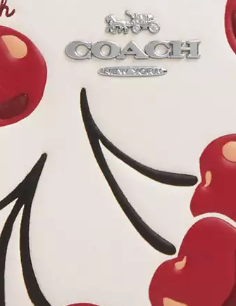 Coach Snap Wallet With Cherry Print