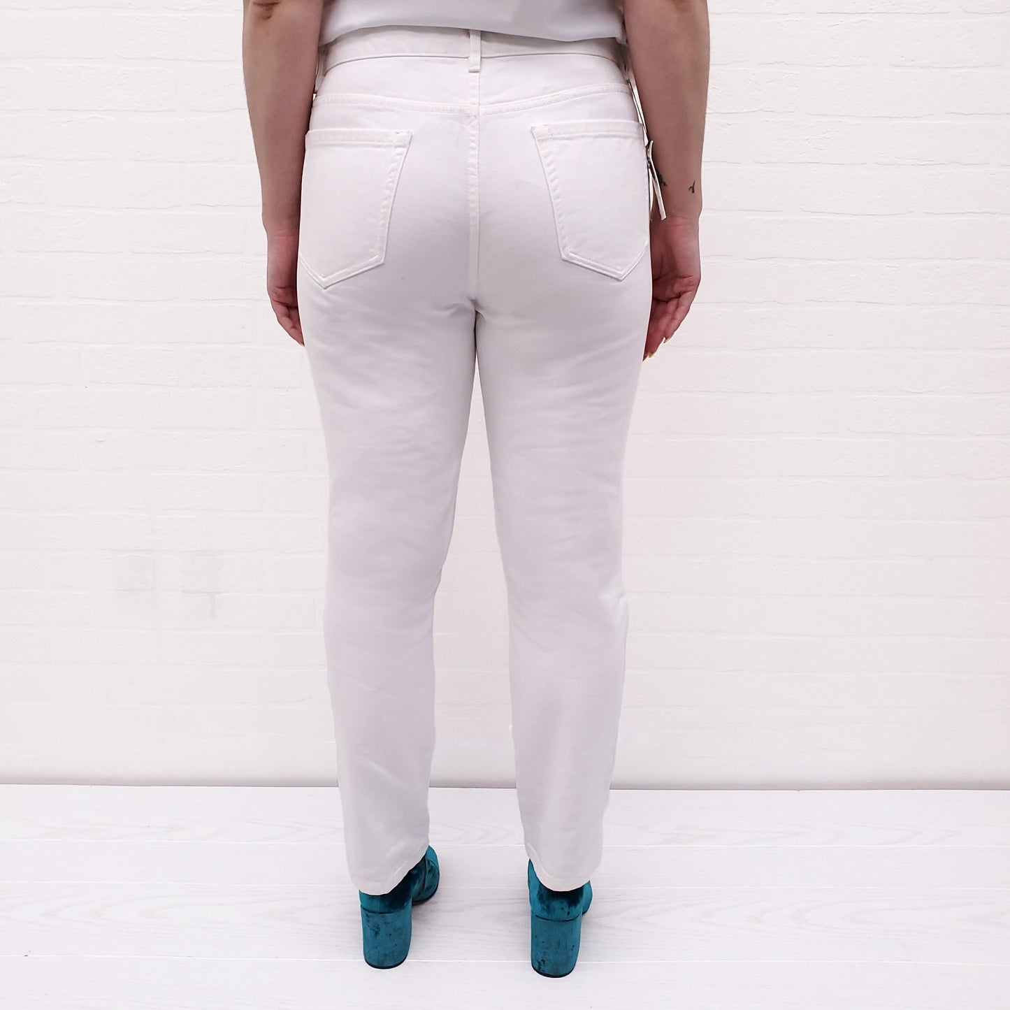 DRIES VAN NOTEN WHITE JEANS - SIZE 30