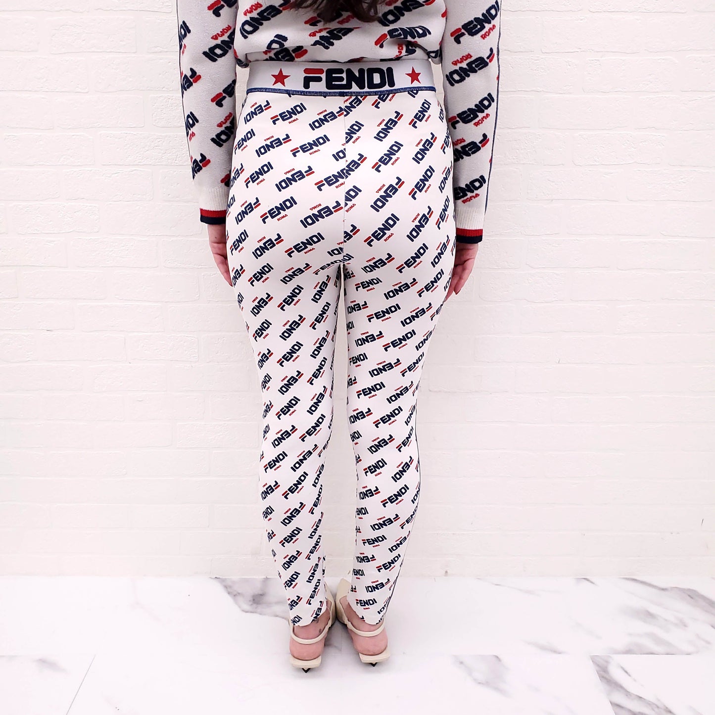 FENDI x FILA LOGO LEGGINGS - SIZE S