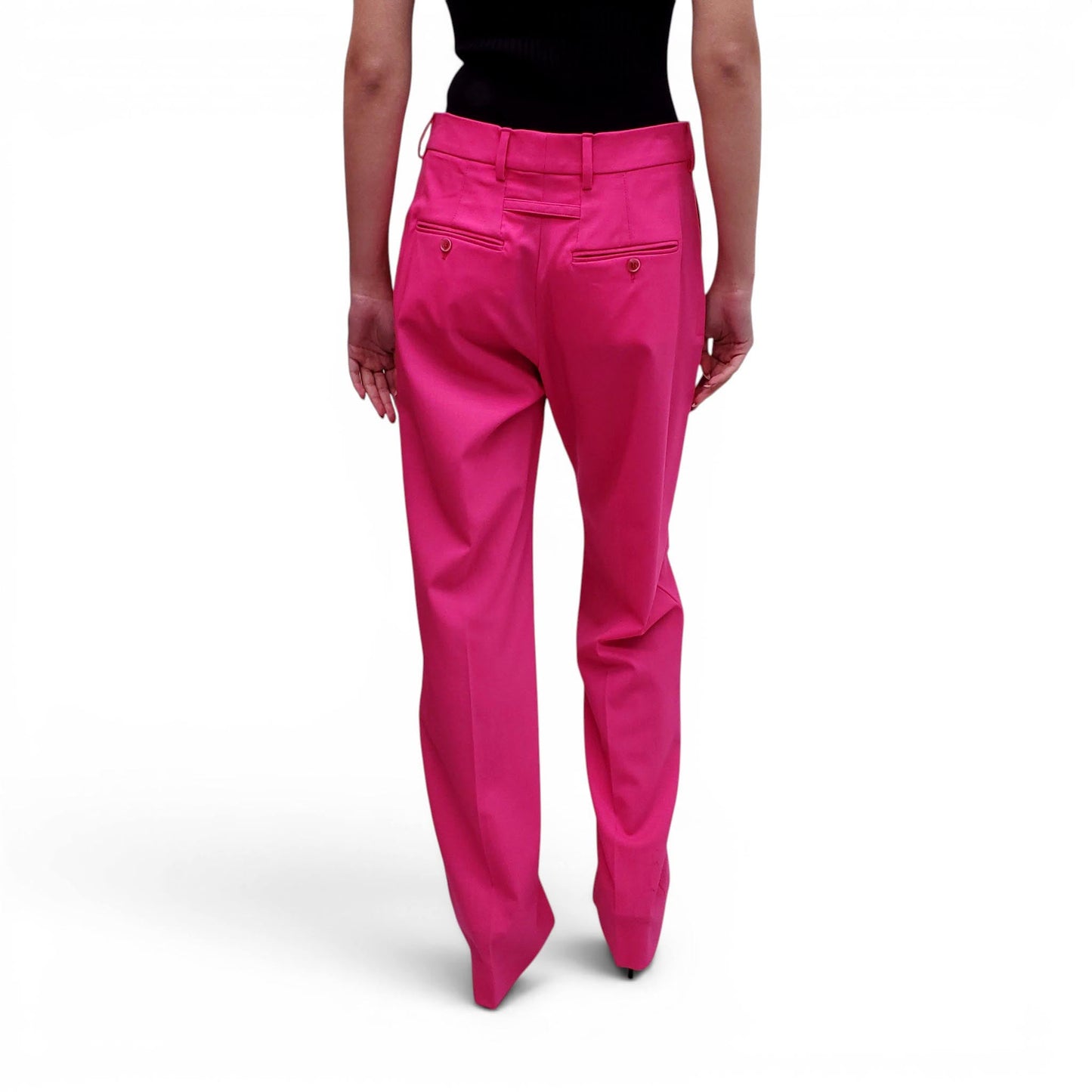 JACQUEMUS PINK 'LE PAPIER' TROUSERS - SIZE 40