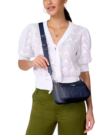 Kate Spade New York Duet Spade Flower Quilted Nylon Crossbody