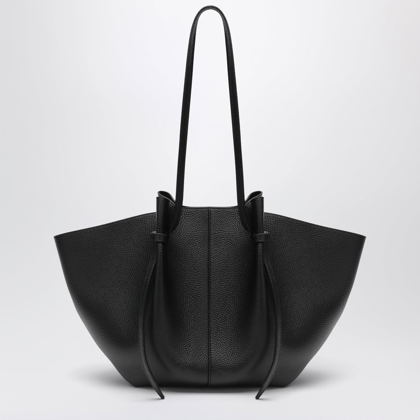 Yuzefi Large Mochi Bag In Black Pebble-Grained Leather Women