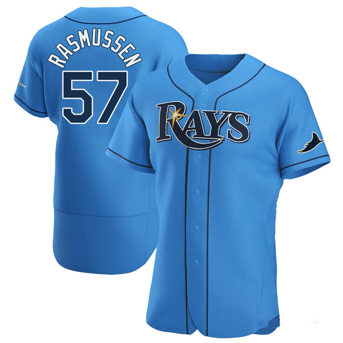 Drew Rasmussen Tampa Bay Rays 57 Jersey