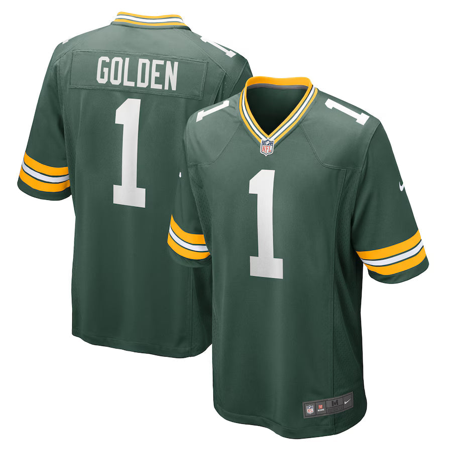 Matthew Golden Green Bay Packers 2025 Draft First Round Pick Game Jersey - Green