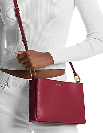 Michael Michael Kors Trisha Medium Pebbled Leather Crossbody Bag