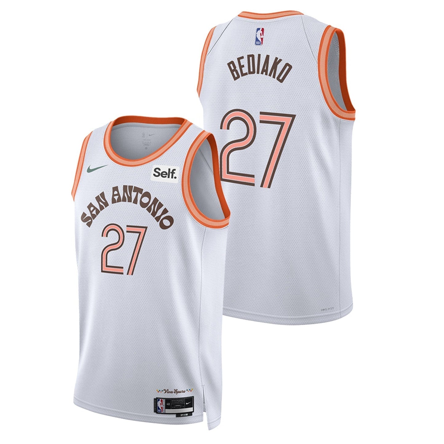 Charles Bediako San Antonio Spurs 27 Jersey