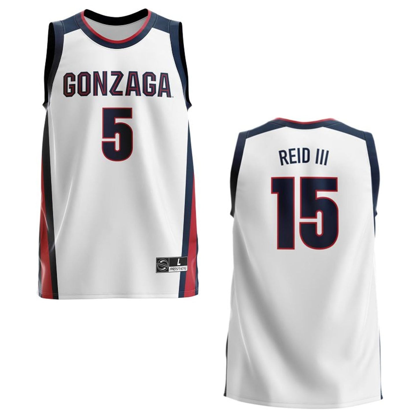 Efton Reid III Gonzaga Bulldogs 5 Jersey